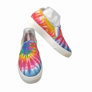 Skechers Tye Dye Slip On Sneakers Size 8 Memory Foam Insole Skater Y2K Festival